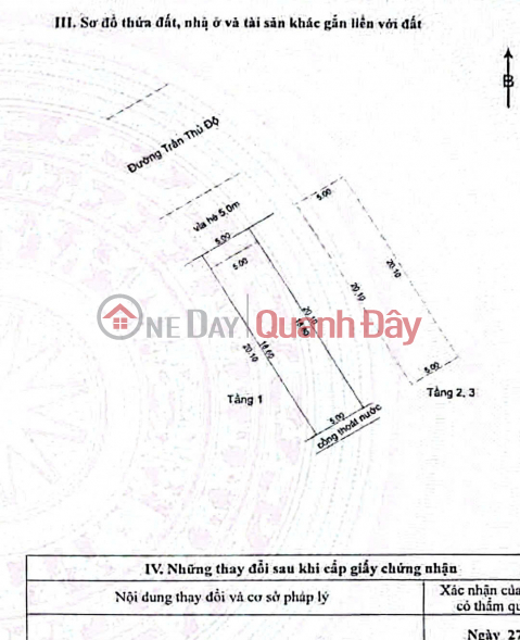 Bán nhà 3 tầng 3 mê đường Trần Thủ Độ - Sát công Viên Thanh Niên _0
