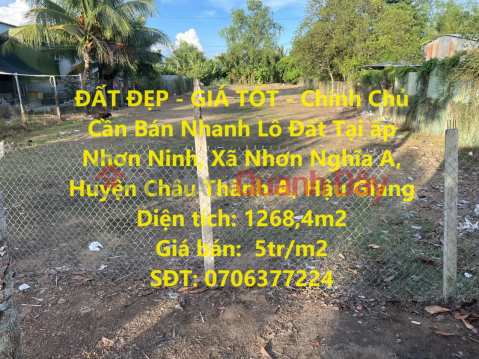 BEAUTIFUL LAND - GOOD PRICE - Owner Needs to Sell Land Plot Quickly in Nhon Nghia A - Hau Giang _0