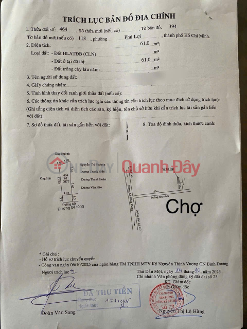 CHỦ NGỘP TẮC THỞ BÁN LÔ ĐẤT CỰC HIẾM SÁT CHỢ FULL THỔ CƯ Phường Phú Hòa, Thủ Dầu Một _0