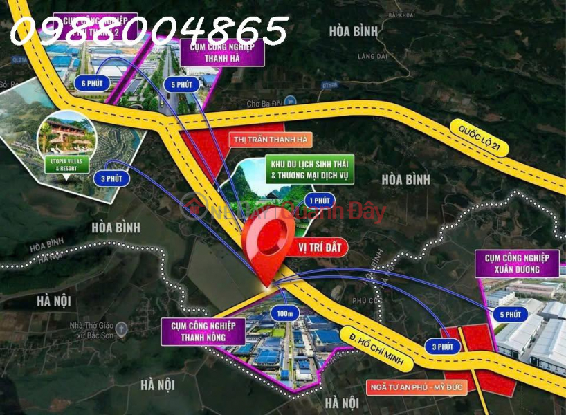 Plots of 82m2 are priced at just over 400 million VND in Lac Thuy, Hoa Binh, with ownership documents handed over immediately! Sales Listings