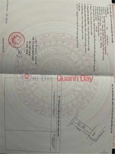 HOT HOT – OWNER NEEDS TO SELL 2 ADJACENT PLOTS OF LAND, 95 SQM AREA, IN QUANG TRACH COMMUNE, QUANG XUONG DISTRICT, THANH HOA PROVINCE _0