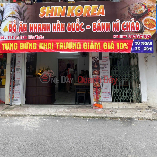 CHÍNH CHỦ CẦN SANG Nhượng CỬA HÀNG ĂN NHANH Hàn Quốc 111-B1 Trần Hữu Tước P.Nam Đồng, Đống Đa, Hà Nội Niêm yết bán