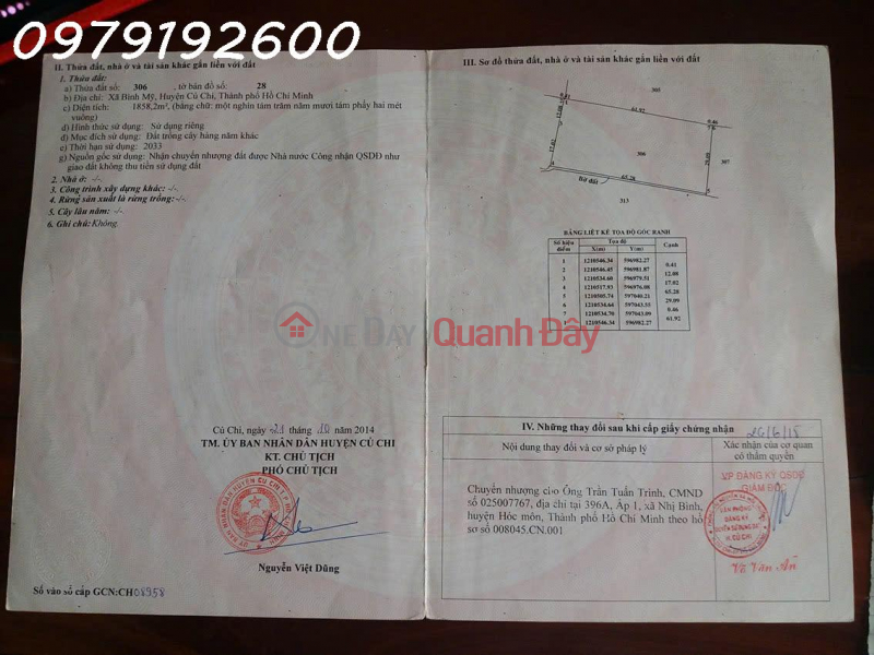 đ 14,5 tỷ | Chính chủ cần bán lô đất đường 167 - xã Bình Mỹ, huyện Củ Chi. DT 1.858m2, giá đầu tư