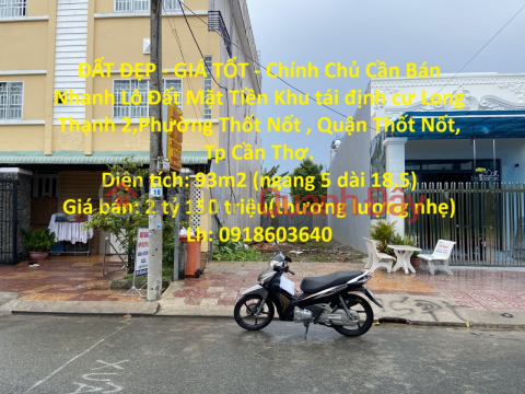 BEAUTIFUL LAND - GOOD PRICE - Owner Needs To Sell Fast Land Lot Front Huynh Chau Residential Area, Thot Not, Can Tho _0