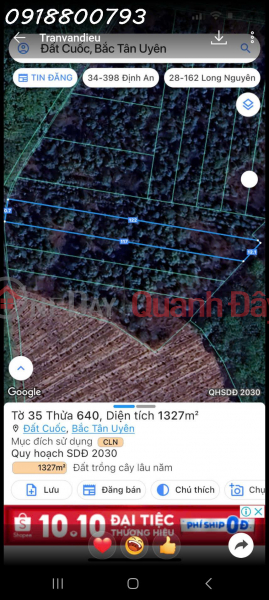 Property Search Vietnam | OneDay | Residential Sales Listings | Land for sale in Dat Cuoc Commune, Bac Tan Uyen District, Binh Duong Province.