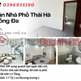 House for sale on Thai Ha Street, Open Yard in Front of House, 60 Meters to Street, 38mx5T, Price: 7.7 Billion, Contact: 0396935190. _0