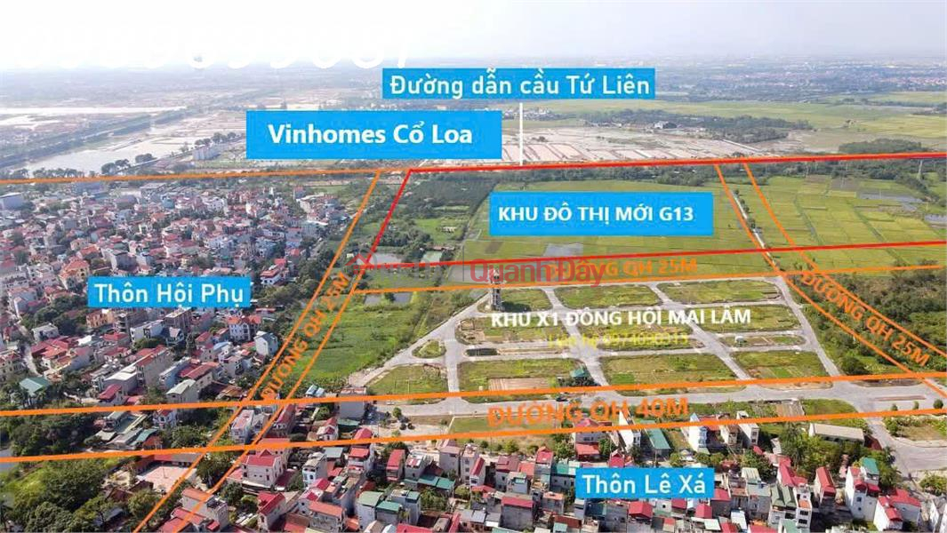 Selling 80m2 of auctioned land X1 Dong Hoi, Mai Lam, Dong Anh near Vin Co Loa Sales Listings