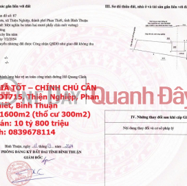 ĐẤT ĐẸP – GIÁ TỐT – CHÍNH CHỦ CẦN BÁN LÔ ĐẤT DT715, Thiện Nghiệp, Phan Thiết, Bình Thuận _0