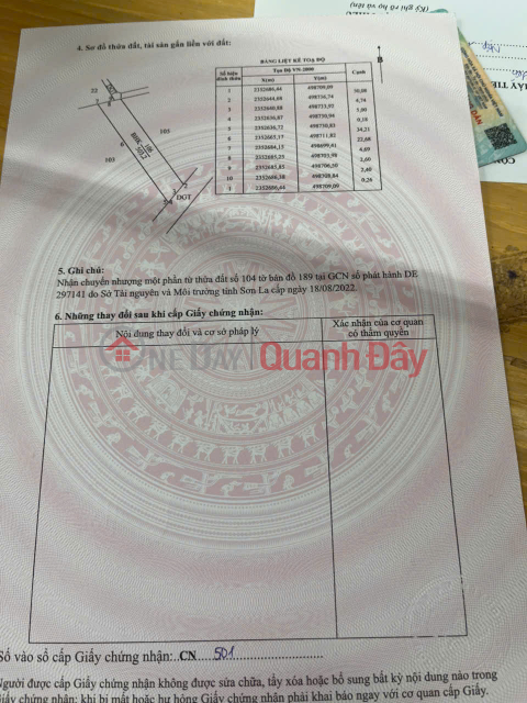 Selling a 503.2m2 garden plot in Group 17, Chieng Sinh, Son La. _0