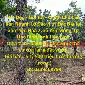 Đất Đẹp - Giá Tốt - Chính Chủ Cần Bán Nhanh Lô Đất vị trí Đắc Địa tại TP Hòa Bình tỉnh Hòa Bình _0