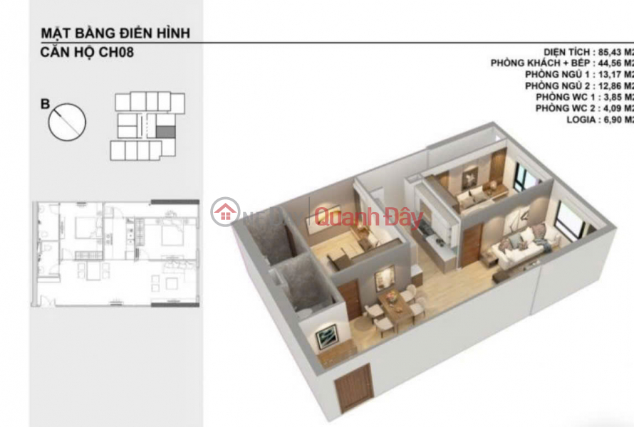 đ 4.75 Billion, URGENT SALE: Apartment at Viễn Đông Star, Giáp Nhị, Thịnh Liệt, Hoàng Mai - Fully furnished.