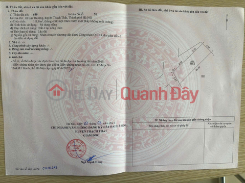 For only 13 million\/m2, you own a corner plot of land on the main axis of Ngu Son village, Lai Thuong commune, Thach That. _0