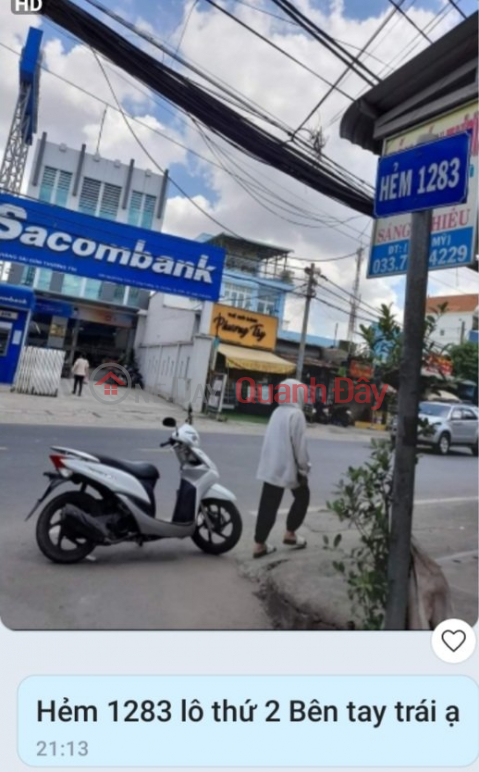 LH; 0797745393 Need money to cut losses and sell quickly Residential land double fronted by Sacombank Long Truong Ward, Thua Thien Hue City _0