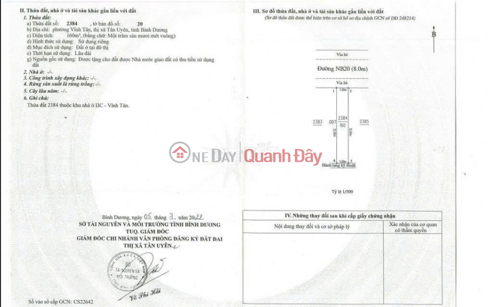 ĐẤT ĐẸP – GIÁ TỐT- CHÍNH CHỦ CẦN BÁN ĐẤT Tại Xã Vĩnh Tân, Thị xã Tân Uyên, Bình Dương Niêm yết bán