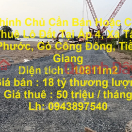 Owner Needs To Sell Or Rent Plot Of Land In Hamlet 4, Tan Phuoc Commune, Go Cong Dong, Tien Giang _0