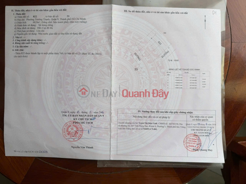 Đất đẹp- đầu tư là sinh lời Chính chủ cần bán nhanh lô đất tiềm năng tại quận 9, TPHCM Niêm yết bán