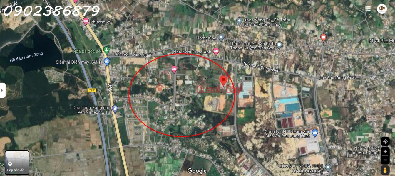 Owner sells 6.2 ha project right at Doc Soi intersection, Dung Quat economic zone Sales Listings