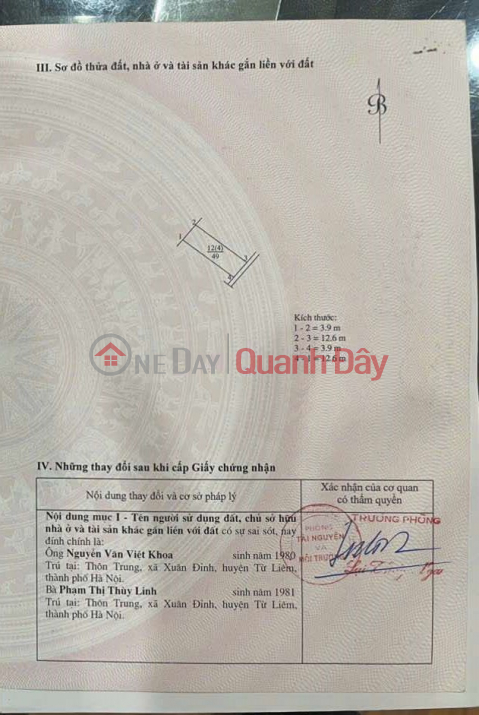 BÁN ĐẤT 49 m2 AN ĐÀO – TRÂU QUỲ- GIA LÂM – GIÁ CHỈ 5.3 TỶ. LH 0985865658 _0