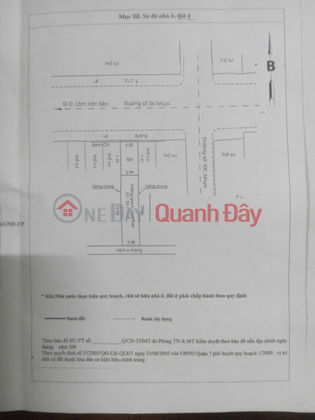 HOT SALE! PRIME LOCATION LAND FOR SALE ON ROAD 5K – BANKING RESIDENTIAL AREA, DISTRICT 7, HO CHI MINH CITY Sales Listings