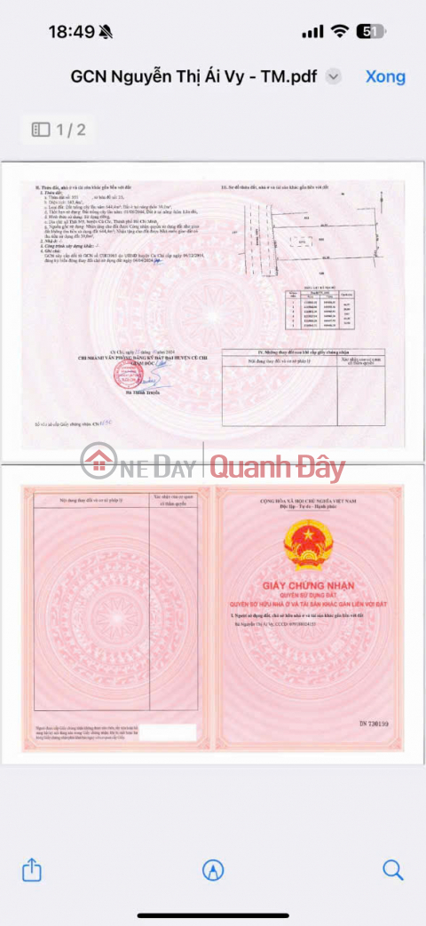 NHANH TAY SỞ HỮU NGAY LÔ ĐẤT ĐẸP Diện Tích 700 m2 Sẵn 40m Thổ Cư Tại Xã Thái Mỹ- H. Củ Chi- TPHCM _0