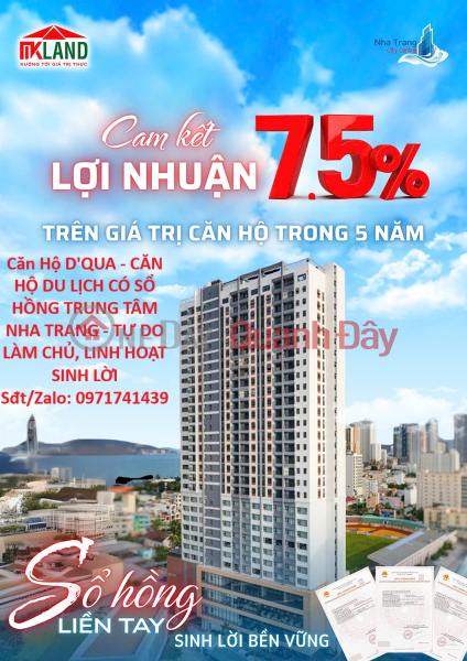 Căn Hộ D\'QUA - CĂN HỘ DU LỊCH CÓ SỔ HỒNG TRUNG TÂM NHA TRANG - TỰ DO LÀM CHỦ, LINH HOẠT SINH LỜI Niêm yết bán