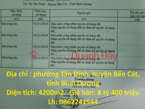 BEAUTIFUL LAND - GOOD PRICE - Need to Sell Land Lot Quickly In Ben Cat District, Binh Duong Province _0