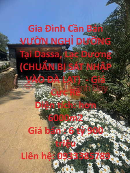Family Needs To Sell A RESORT GARDEN IN Dassa, Lac Duong (PREPARED TO MERGER INTO DA LAT) - Extremely Cheap Price Sales Listings