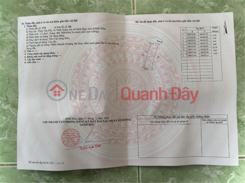 BEAUTIFUL LAND - GOOD PRICE - QUICK SALE OF LAND PLOT IN Ninh Xuan Commune - Ninh Hoa Town - Khanh Hoa Province _0