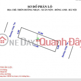 2 BILLION TO OWN A 60m LOT OF LAND IN NHAN XUAN NON DONG ANH VILLAGE. 7m EARTH PAVED ROAD _0