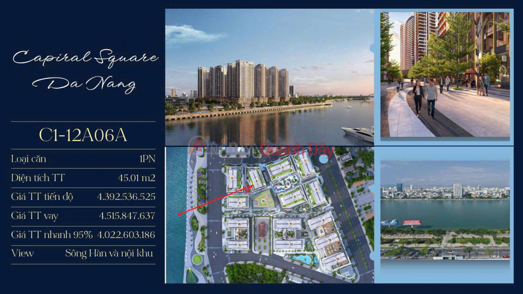 Property Search Vietnam | OneDay | Nhà ở Niêm yết bán Căn hộ cao cấp 1 PN view sông Hàn, sở hữu lâu dài