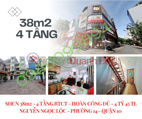 HOUSE IN DISTRICT 10 UNDER 4.45 BILLION - ALLEY 3M - NGUYEN NGOC LOC - 4 FLOORS - NEARLY 40m2 _0