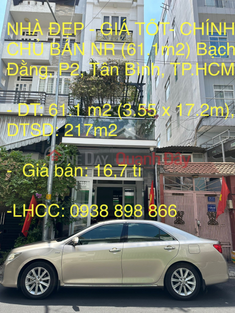 BEAUTIFUL HOUSE - GOOD PRICE - OWNER SELLING PRIVATE HOUSE (61.1m2) Bach Dang, Ward 2, Tan Binh, HCMC _0