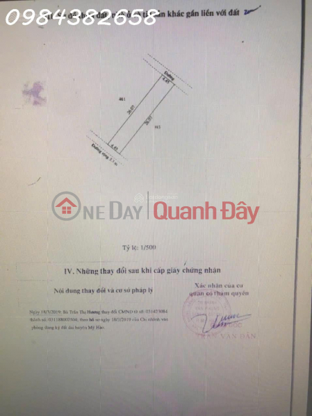 Urgent sale of a plot of land with a street frontage in Di Su Ward, Hung Yen Province, area 116m2, investment price. Sales Listings