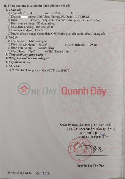 CHÍNH CHỦ Cần Bán Căn Nhà Mặt Phố Đường Vĩnh Viễn, Phường 4, Quận 10, Tp Hồ Chí Minh Niêm yết bán