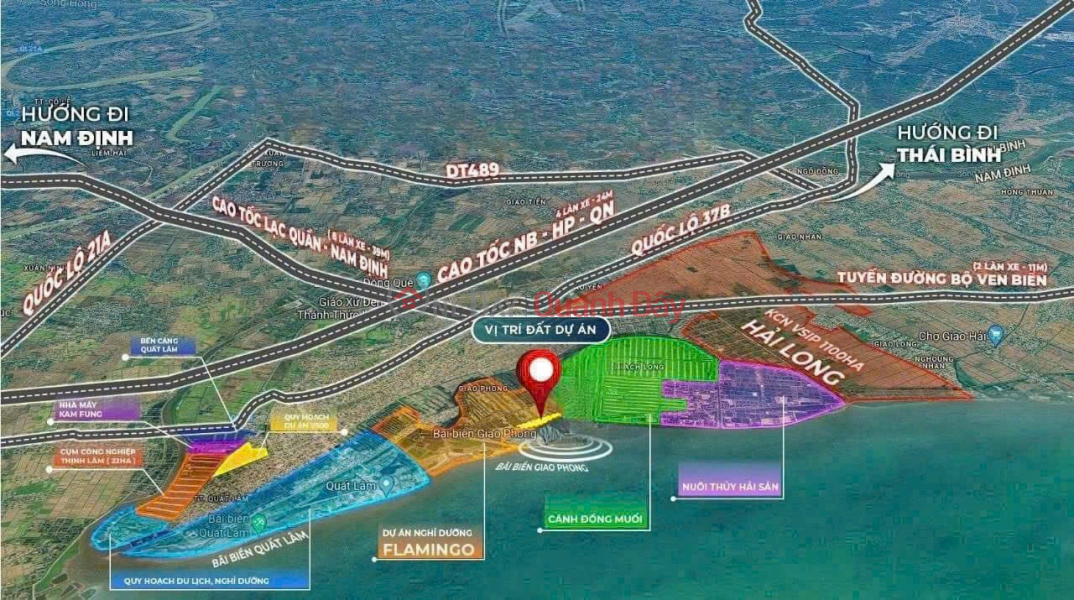 đ 1,6 tỷ Chính chủ cần thu hồi vốn, muốn bán nhanh lô đất gần quảng trường biển, bãi tắm Quất Lâm, Nam Định