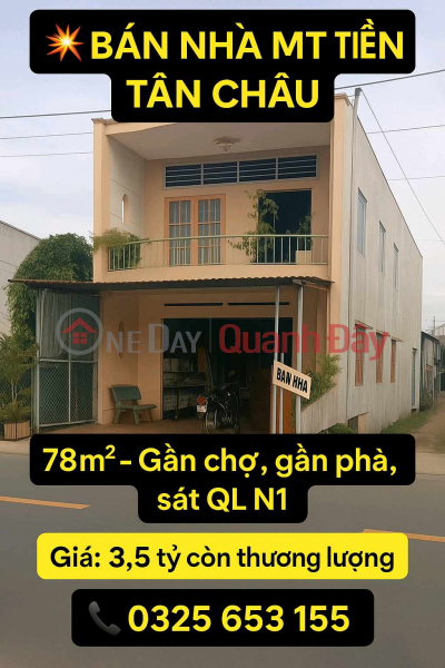 House for sale on the street front. House 78 m2. Near the market. Near the ferry. Big road, convenient for business. Price 3 billion 500 million Sales Listings
