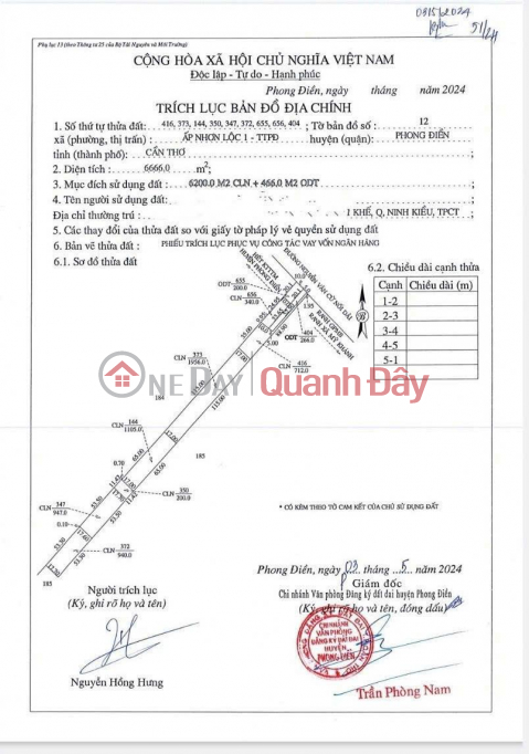 OWNER SELLS land lot on Nguyen Van Cu street frontage - Phong Dien town - Phong Dien - Can Tho _0