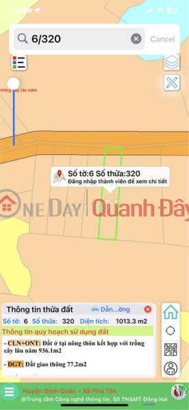 URGENT SALE - LAND OF THE OWN ROAD FRONT IN Phu Tan Commune, Dinh Quan District, Dong Nai Sales Listings