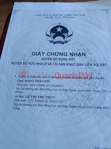 PRIME LAND - SUPERB PRICE - LAND FOR SALE WITH BEAUTIFUL VIEW IN DUC TRONG, LAM DONG - OVER 1 HECTARE - PRICE 24 BILLION VND, Vietnam Sales đ 24 Billion