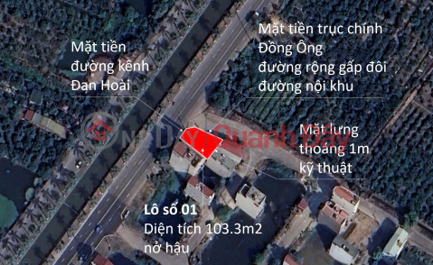 103M CORNER PLOT FACING DONG ONG CANAL - DAN PHUONG - HANOI. CLOSE TO THE WEST THANG LONG AXIS. _0