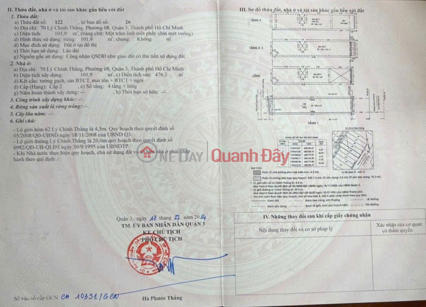 Bán Nhà Mặt Tiền 70 Lý Chính Thắng, Phường 8, Quận 3 Việt Nam | Bán, đ 36,5 tỷ