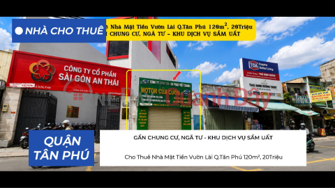 House for Rent on Vườn Lài Street, Tân Phú District, 120m², 20 Million VND - Near Apartments and Service Area _0
