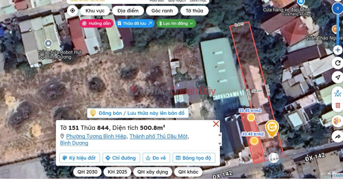 ĐẤT ĐẸP - GIÁ TỐT Cần Bán Nhanh đất nền 500,8 m2 mặt tiền ĐX142 – TP. Thủ Dầu Một – Giá 6 tỷ 500 tr, Việt Nam | Bán, đ 6,5 tỷ