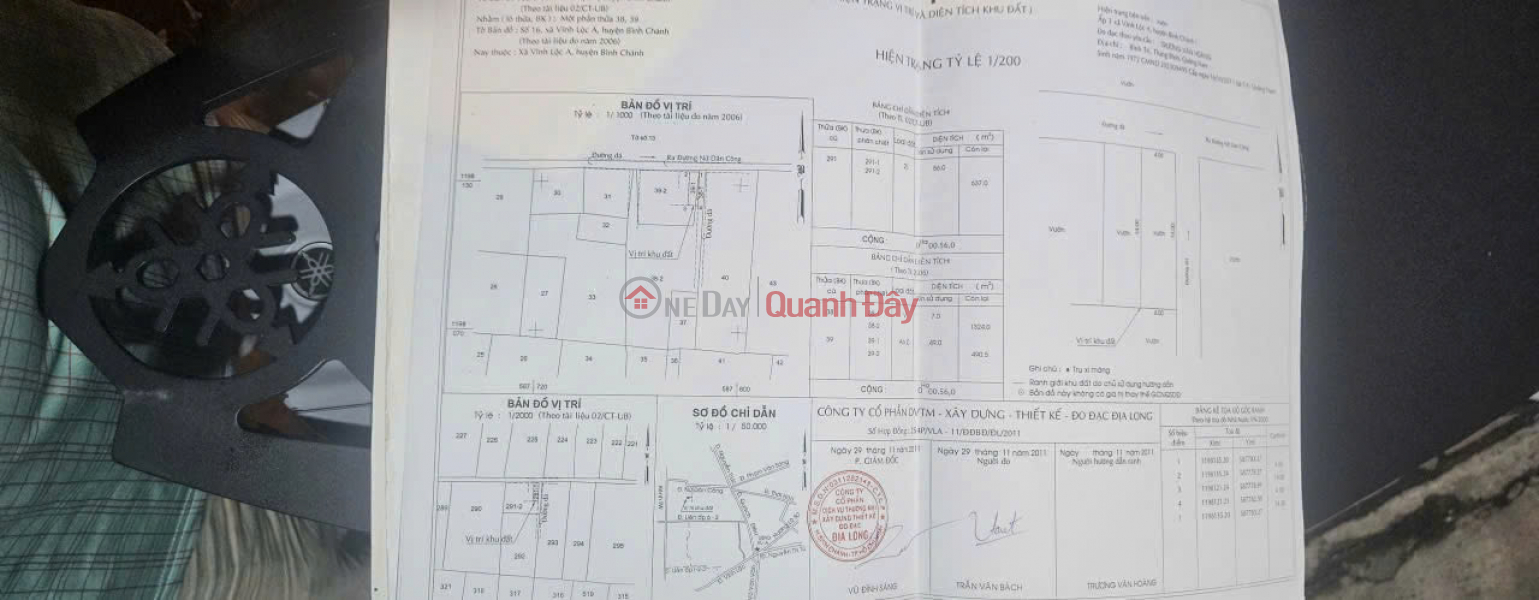 Owner urgently selling corner plot of land with two street frontages, 56m2 - accessible by car - Binh Chanh - only 520 million VND., Vietnam Sales | đ 520 Million