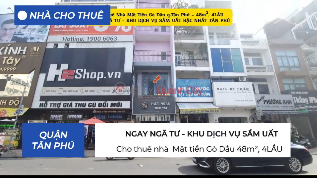 House for rent on Go Dau street frontage, 48m², 4 FLOORS - RIGHT AT A VERY BUSY CROSSROAD Rental Listings