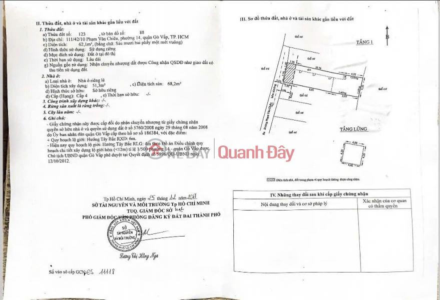 Property Search Vietnam | OneDay | Residential, Sales Listings, BEAUTIFUL HOUSE - GOOD PRICE - NEED TO SELL A HOUSE AT 111\\/42\\/, Pham Van Chieu Street, Ward 14, Go Vap District, HCMC