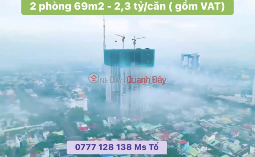 Bán căn hộ 2 phòng 69m2 - 2,3 tỷ(full Vat)ngay Đài Truyền hình Bình Dương. | Việt Nam | Bán | đ 2,3 tỷ