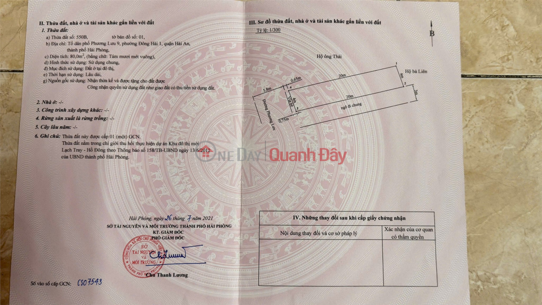 Owner selling land with house included, located on Phuong Luu Street, Dong Hai 1 Ward, Hai An District, Hai Phong. Sales Listings