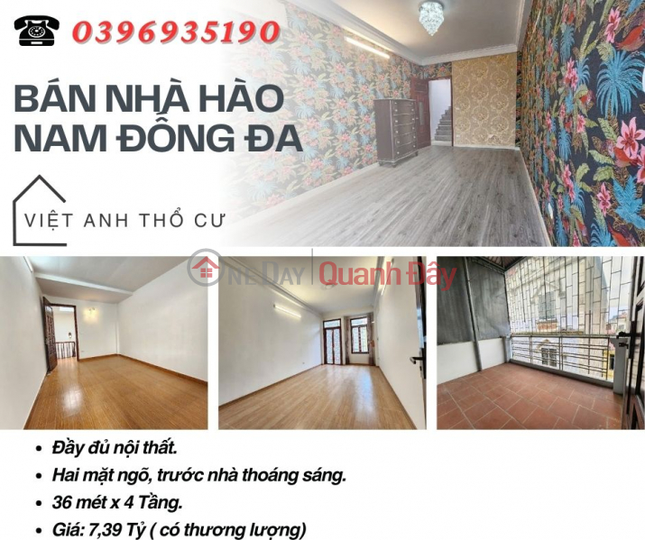 House for sale in Hao Nam, Dong Da, Two-sided alley, High-class furniture, 36mx4 floors, Price: 7.39 billion, Contact: 0396935190. Sales Listings