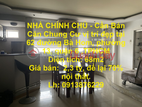 MAIN HOUSE - For Sale Apartment, beautiful location in Ward 13, District 6, HCMC _0